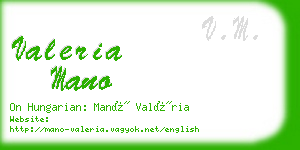 valeria mano business card